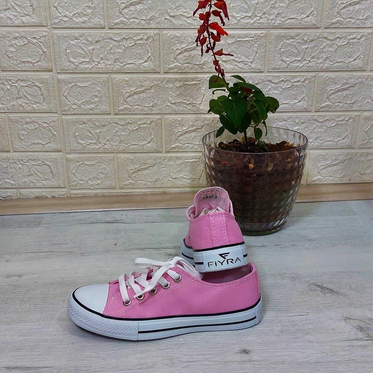 Fiyra 554 Pembe Kısa Unisex Sneaker Keten Spor Ayakkabı
