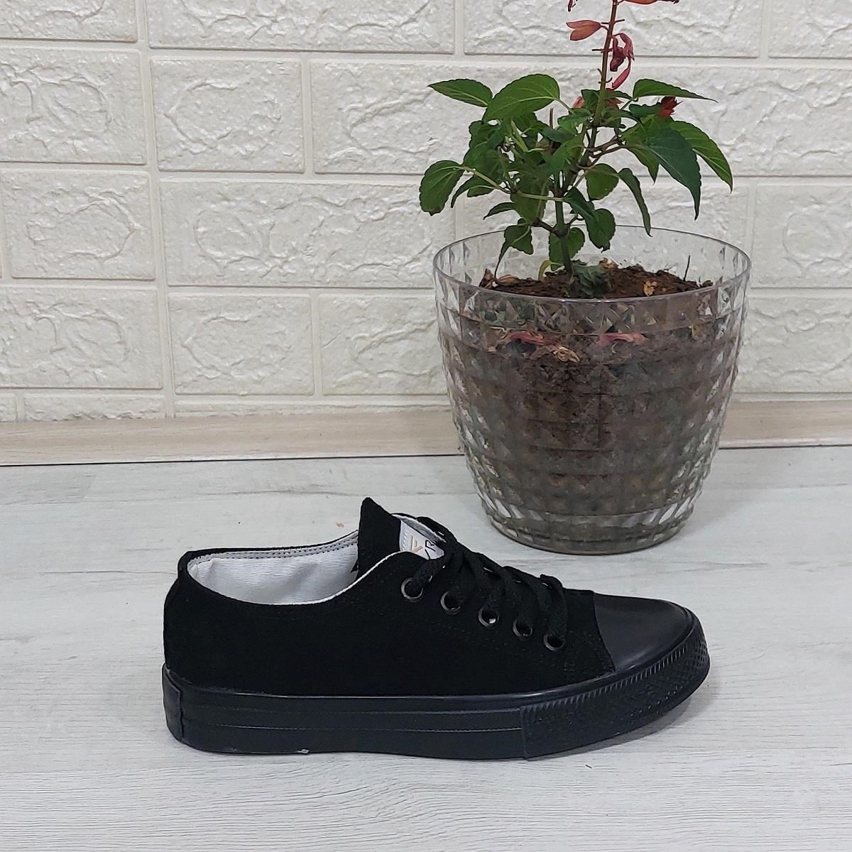 Fiyra 554 Siyah-Siyah Kısa Unisex Sneaker Keten Spor Ayakkabı