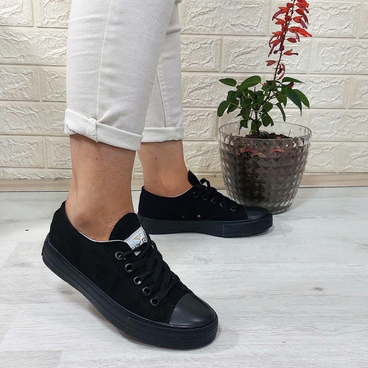 Fiyra 554 Siyah-Siyah Kısa Unisex Sneaker Keten Spor Ayakkabı