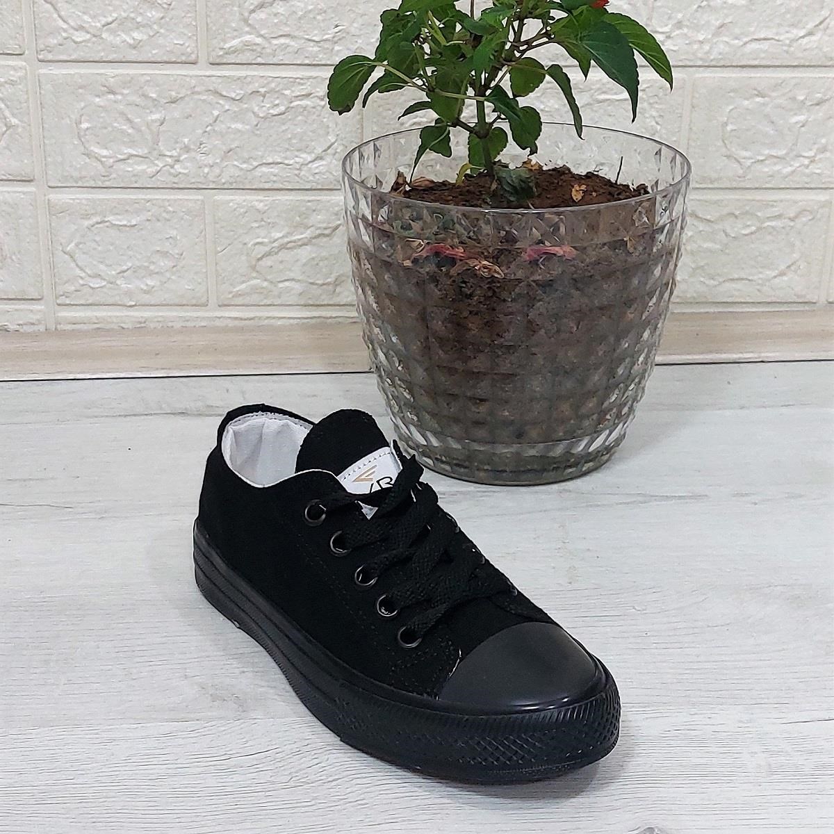 Fiyra 554 Siyah-Siyah Kısa Unisex Sneaker Keten Spor Ayakkabı