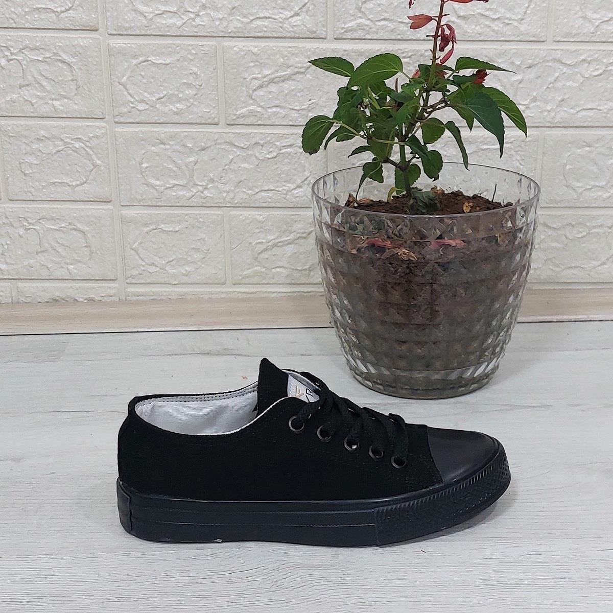 Fiyra 554 Siyah-Siyah Kısa Unisex Sneaker Keten Spor Ayakkabı