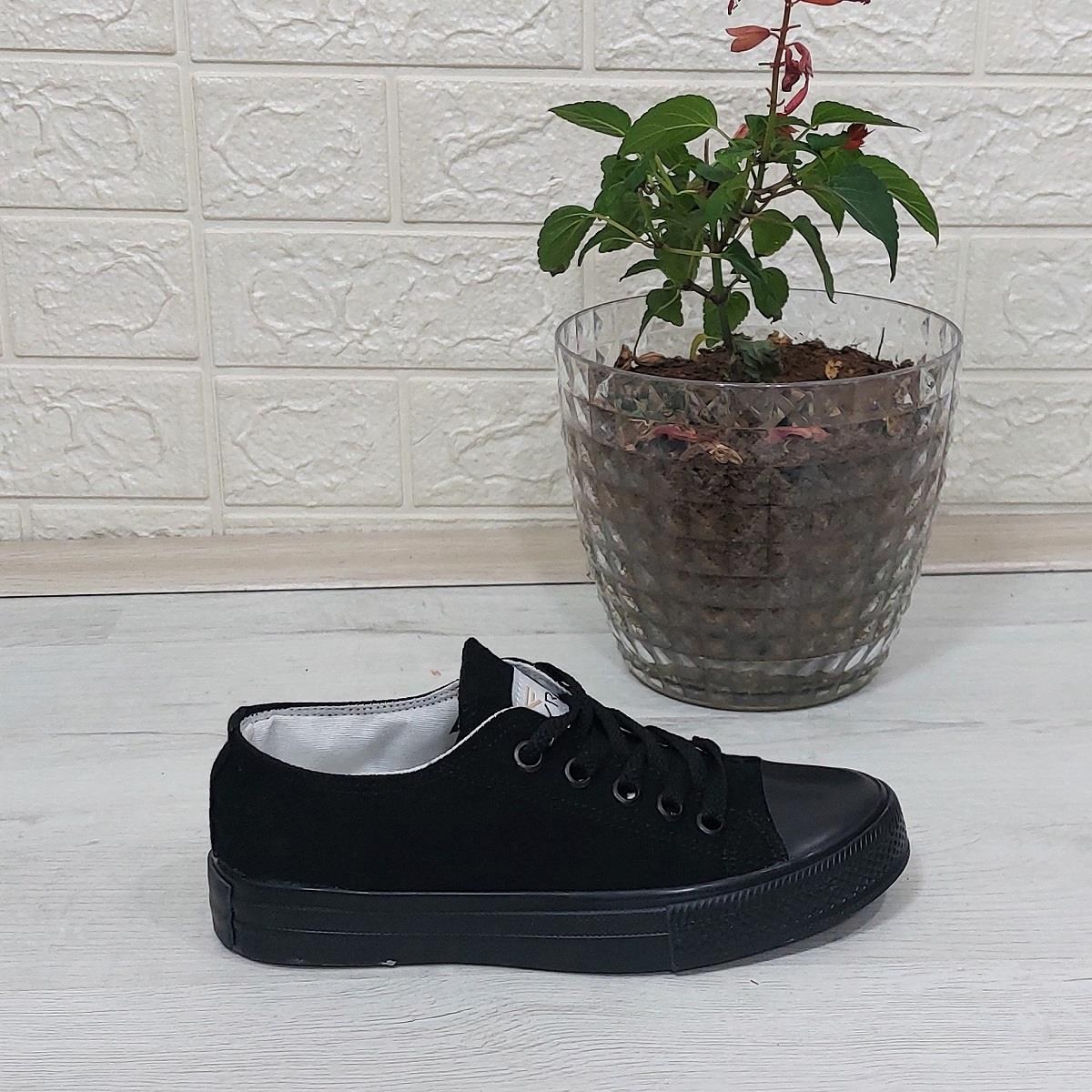 Fiyra 554 Siyah-Siyah Kısa Unisex Sneaker Keten Spor Ayakkabı