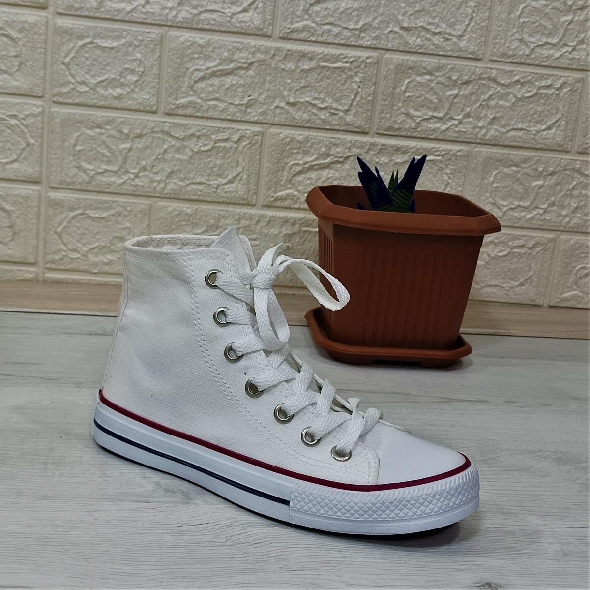 Fiyra 555 Beyaz Uzun Unisex Sneaker Keten Spor Ayakkabı