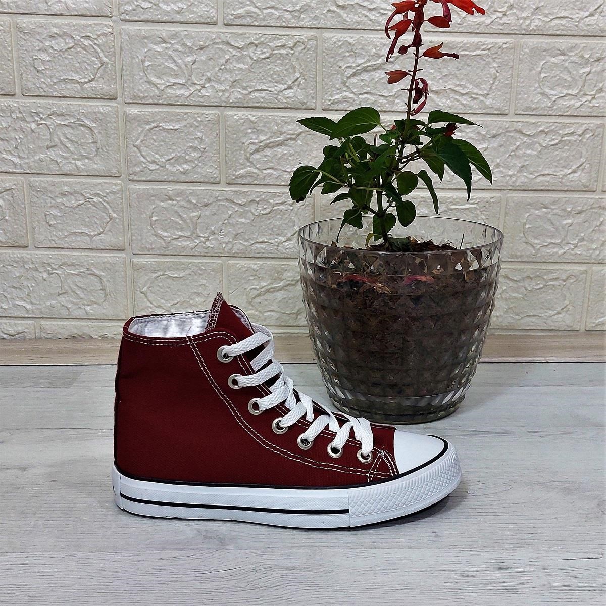 Fiyra 555 Bordo Uzun Unisex Sneaker Keten Spor Ayakkabı