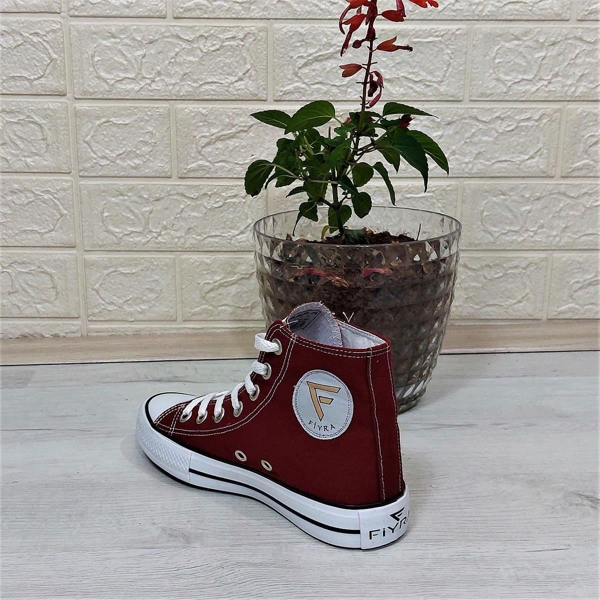 Fiyra 555 Bordo Uzun Unisex Sneaker Keten Spor Ayakkabı