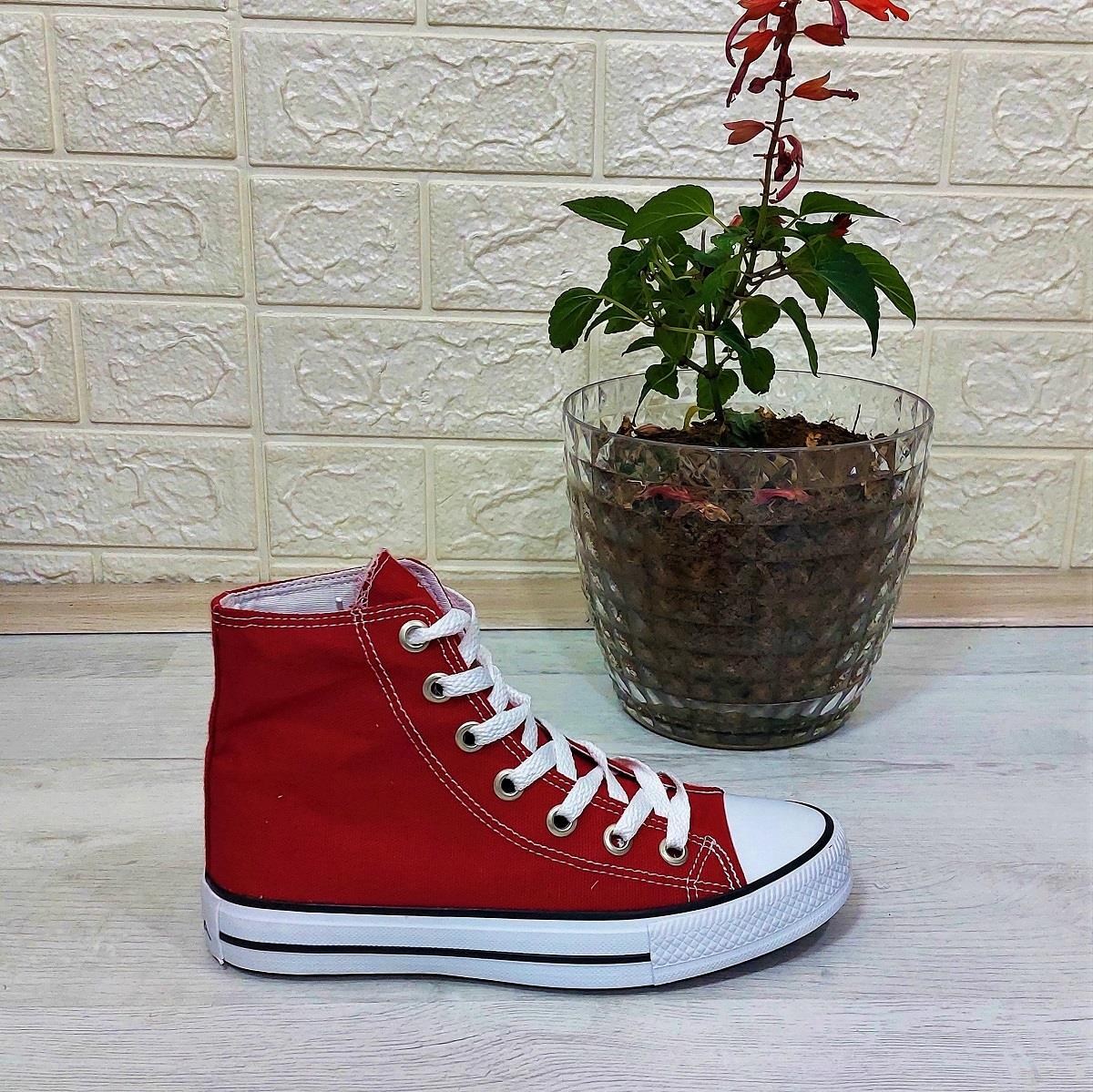 Fiyra 555 Kırmızı Uzun Unisex Sneaker Keten Spor Ayakkabı