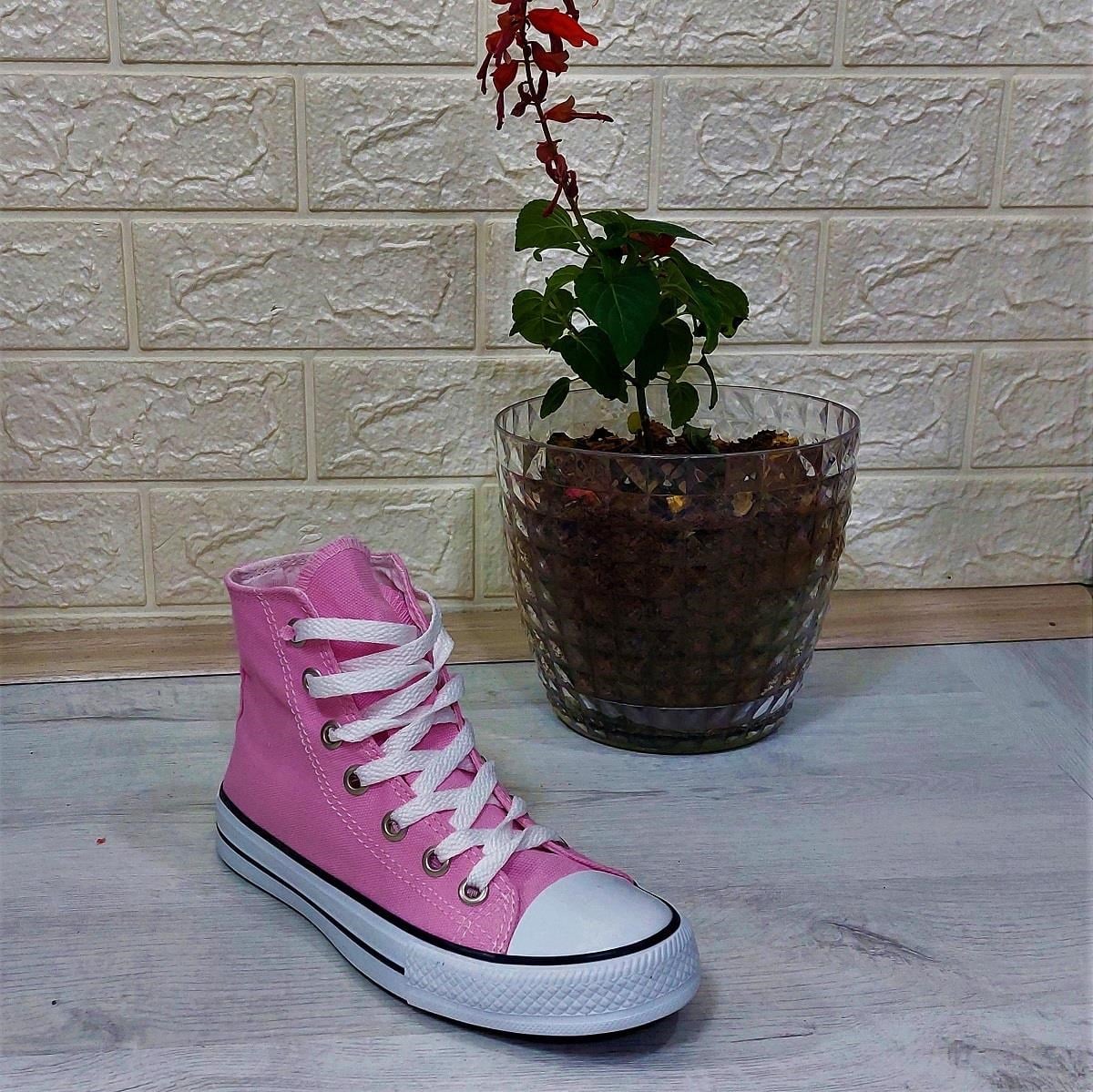 Fiyra 555 Pembe Uzun Unisex Sneaker Keten Spor Ayakkabı