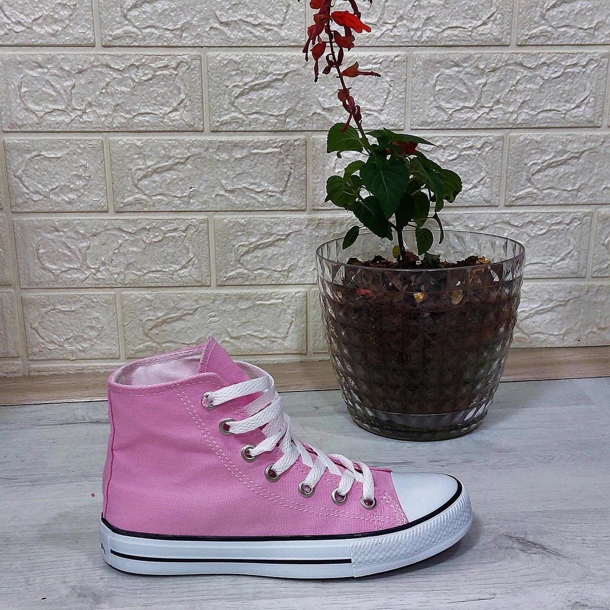 Fiyra 555 Pembe Uzun Unisex Sneaker Keten Spor Ayakkabı