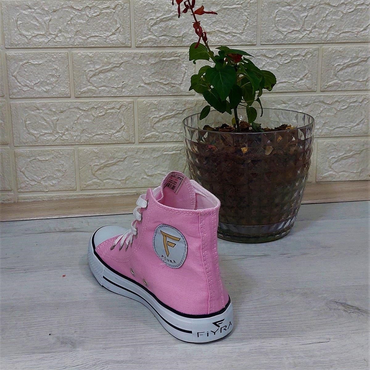 Fiyra 555 Pembe Uzun Unisex Sneaker Keten Spor Ayakkabı