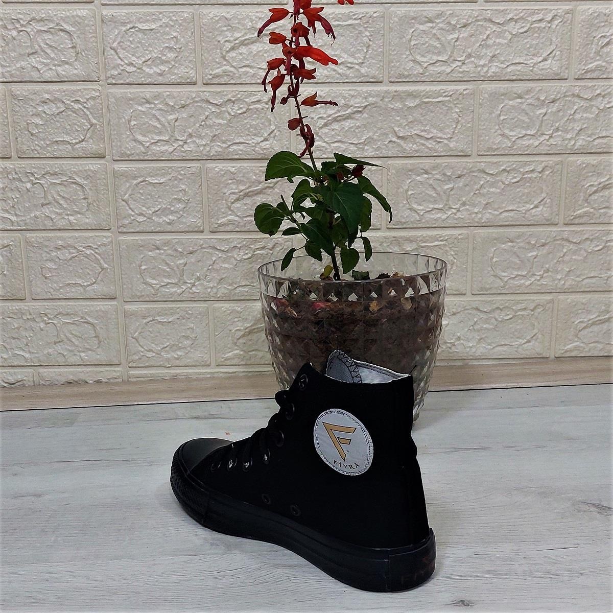 Fiyra 555 Siyah-Siyah Uzun Unisex Sneaker Keten Spor Ayakkabı