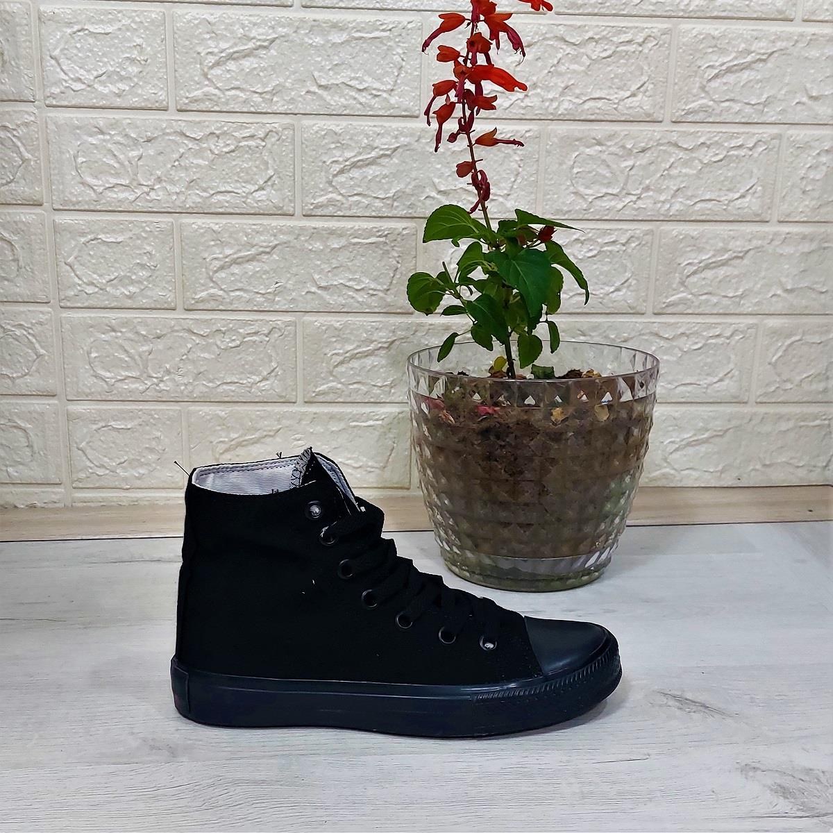 Fiyra 555 Siyah-Siyah Uzun Unisex Sneaker Keten Spor Ayakkabı