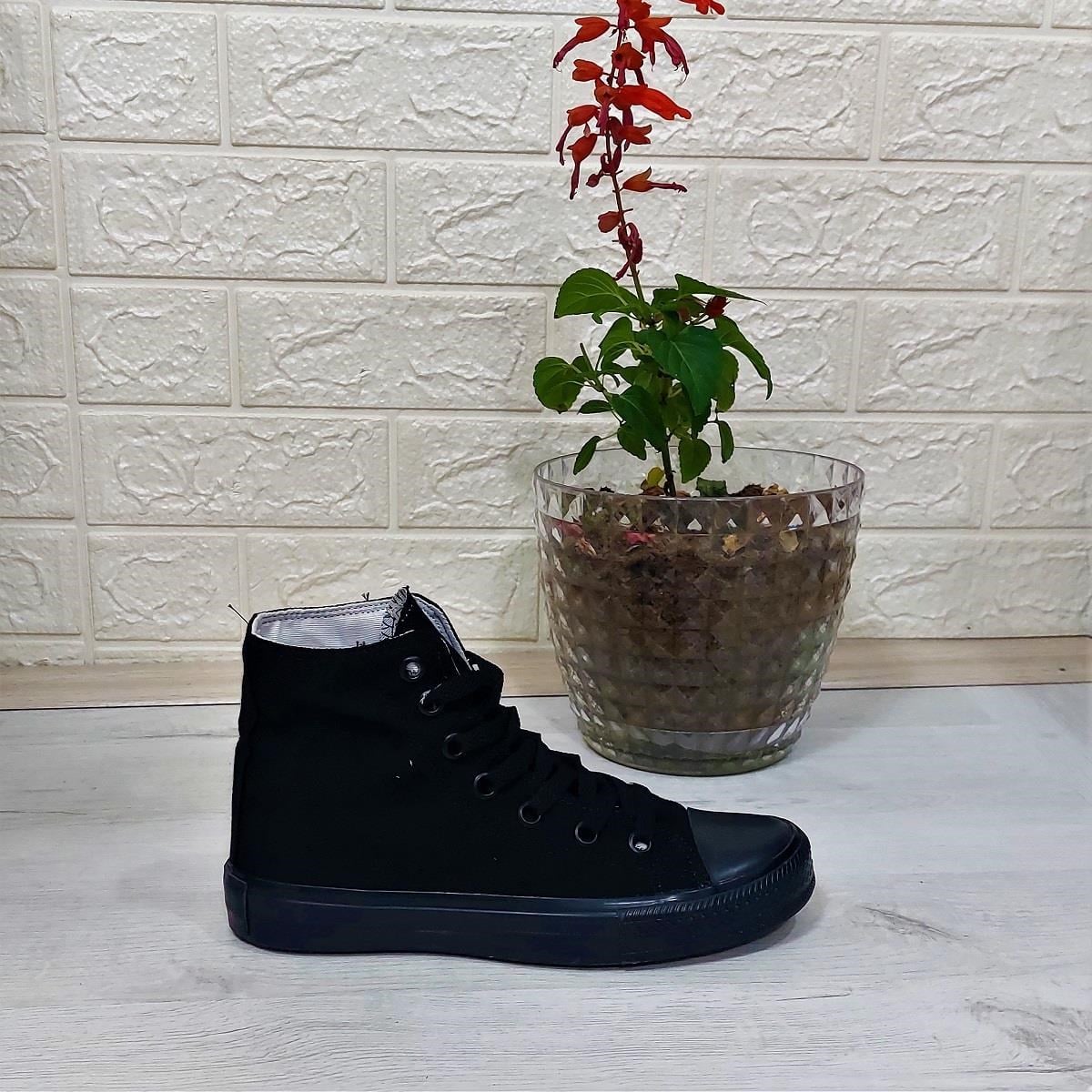 Fiyra 555 Siyah-Siyah Uzun Unisex Sneaker Keten Spor Ayakkabı