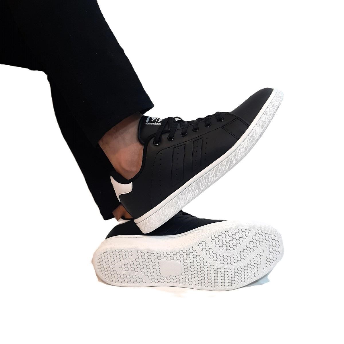 Jump 15306-15307 Siyah-Beyaz Düz Taban Rahat Spor Ayakkabı