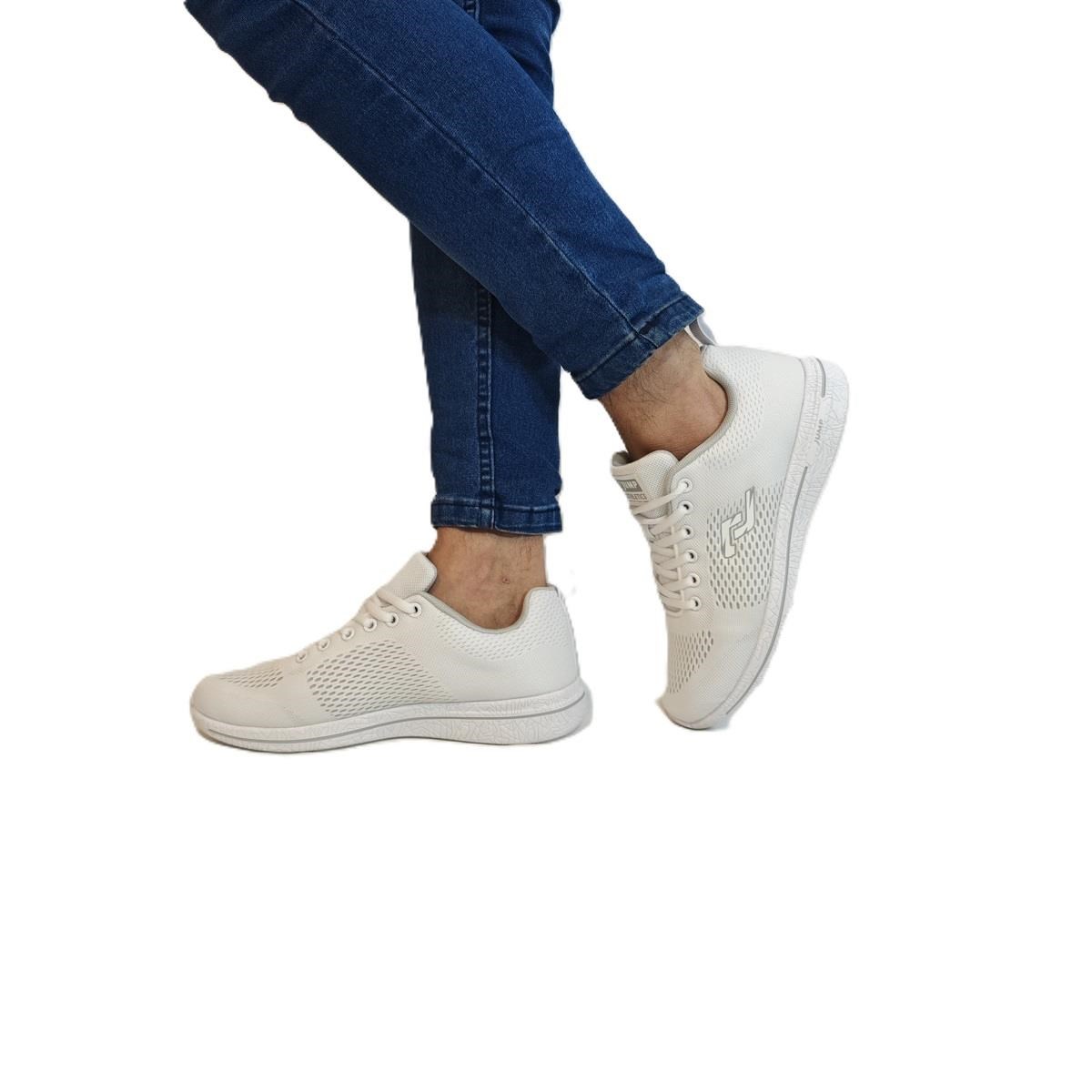 Jump 24937-24938 Beyaz Fuspetli Çok  Hafif Rahat Spor Ayakkabı