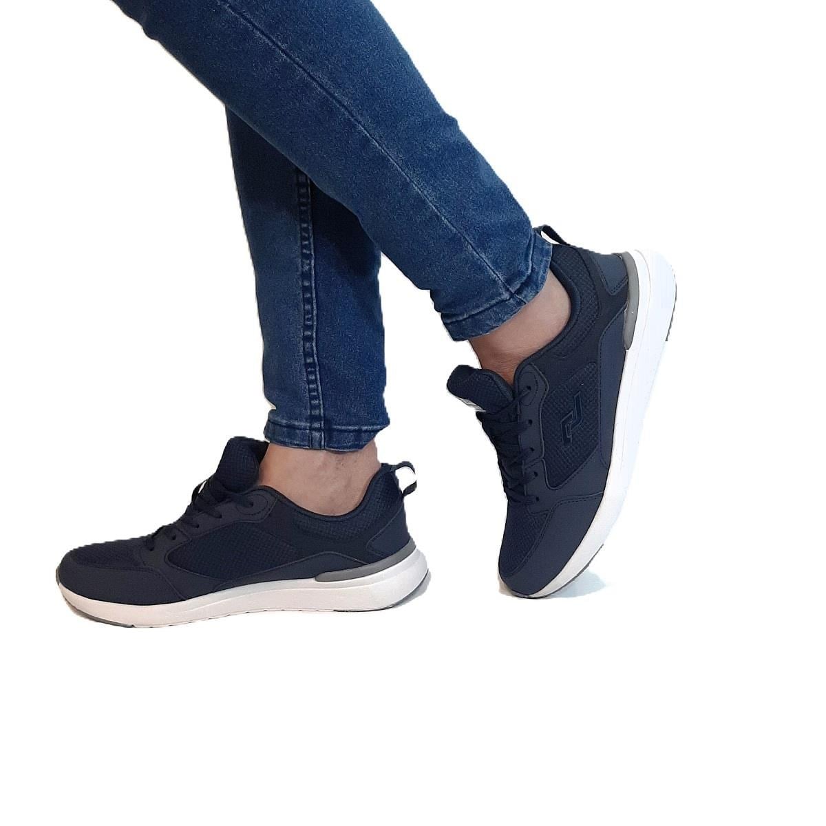 Jump 32427 Lacivert-Beyaz Hafızalı Rahat Taban Spor Ayakkabı