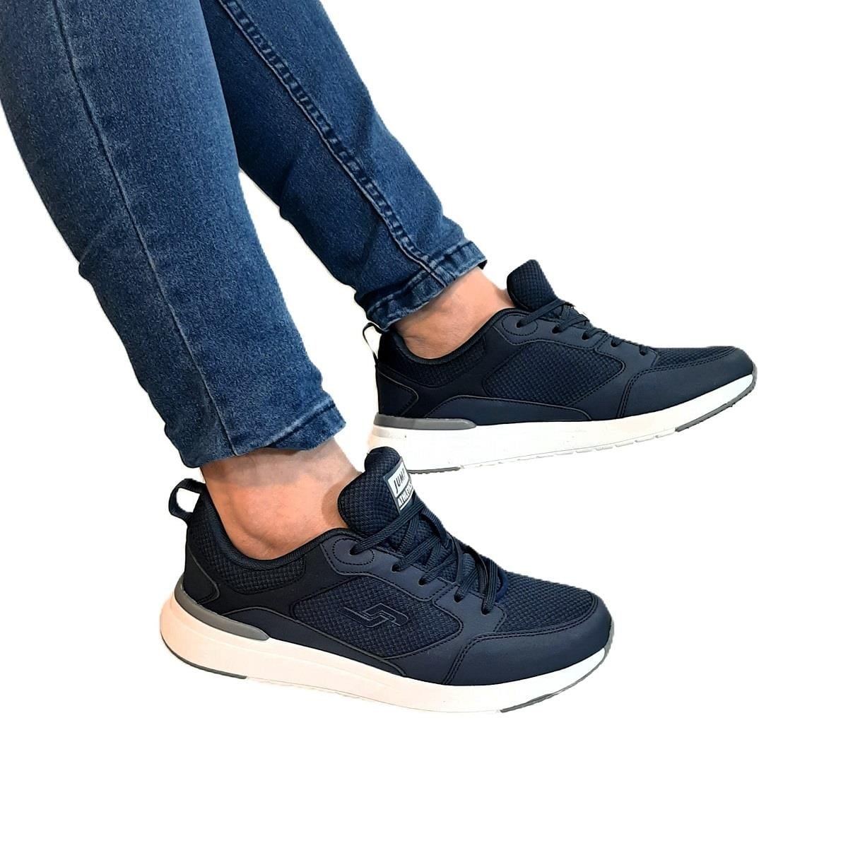 Jump 32427 Lacivert-Beyaz Hafızalı Rahat Taban Spor Ayakkabı