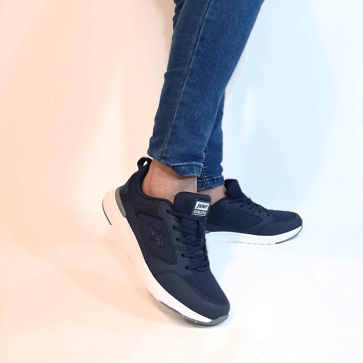 Jump 32427 Lacivert-Beyaz Hafızalı Rahat Taban Spor Ayakkabı