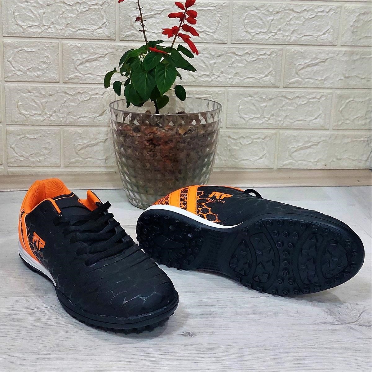 M.P 1356 Siyah-Turuncu Halısaha Futbol Ayakkabısı