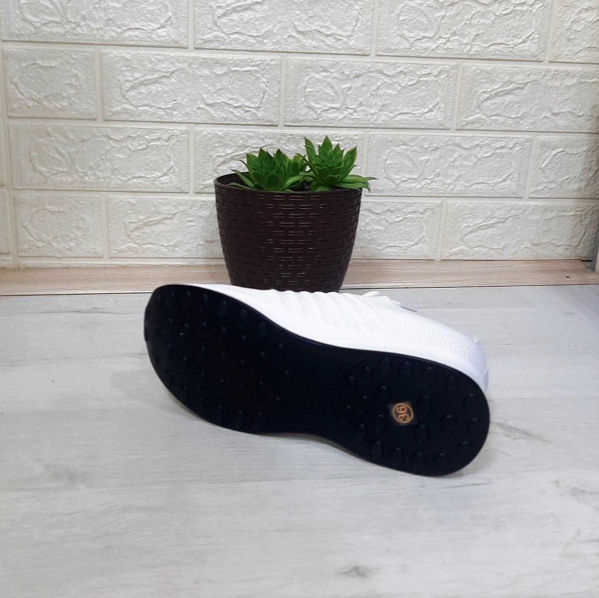M.P 1669 Beyaz İçten Gizli Topuk (7cm) Taşlı Bayan Spor Ayakkabı