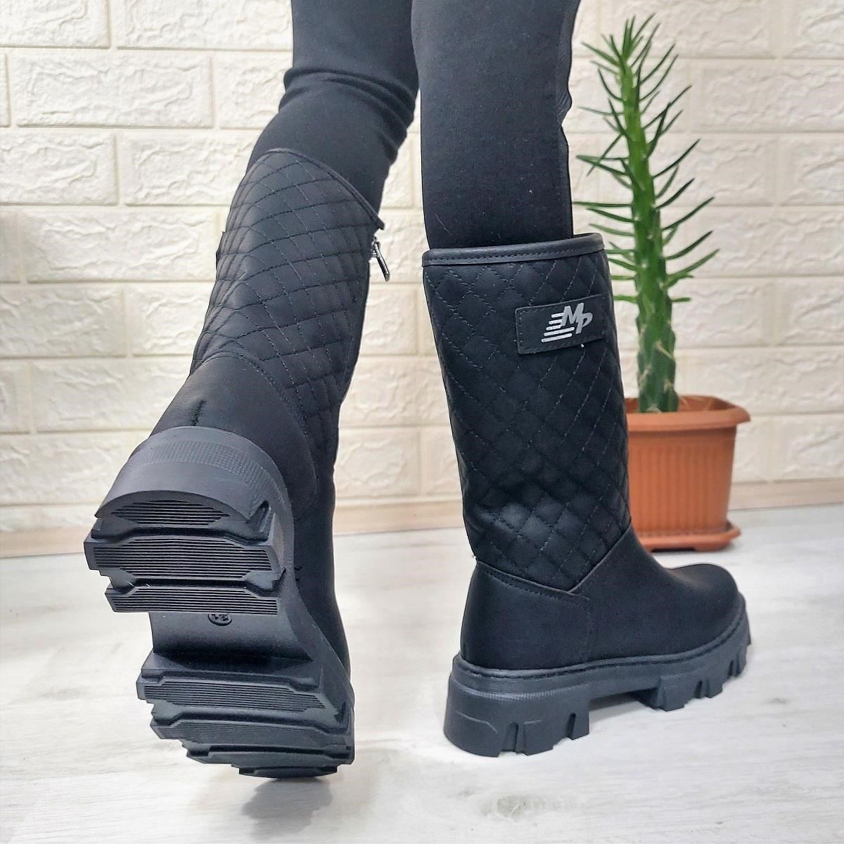 M.P One 3145 Siyah İçi Kürklü Fermuarlı 29cm Kız Çocuk Çizme