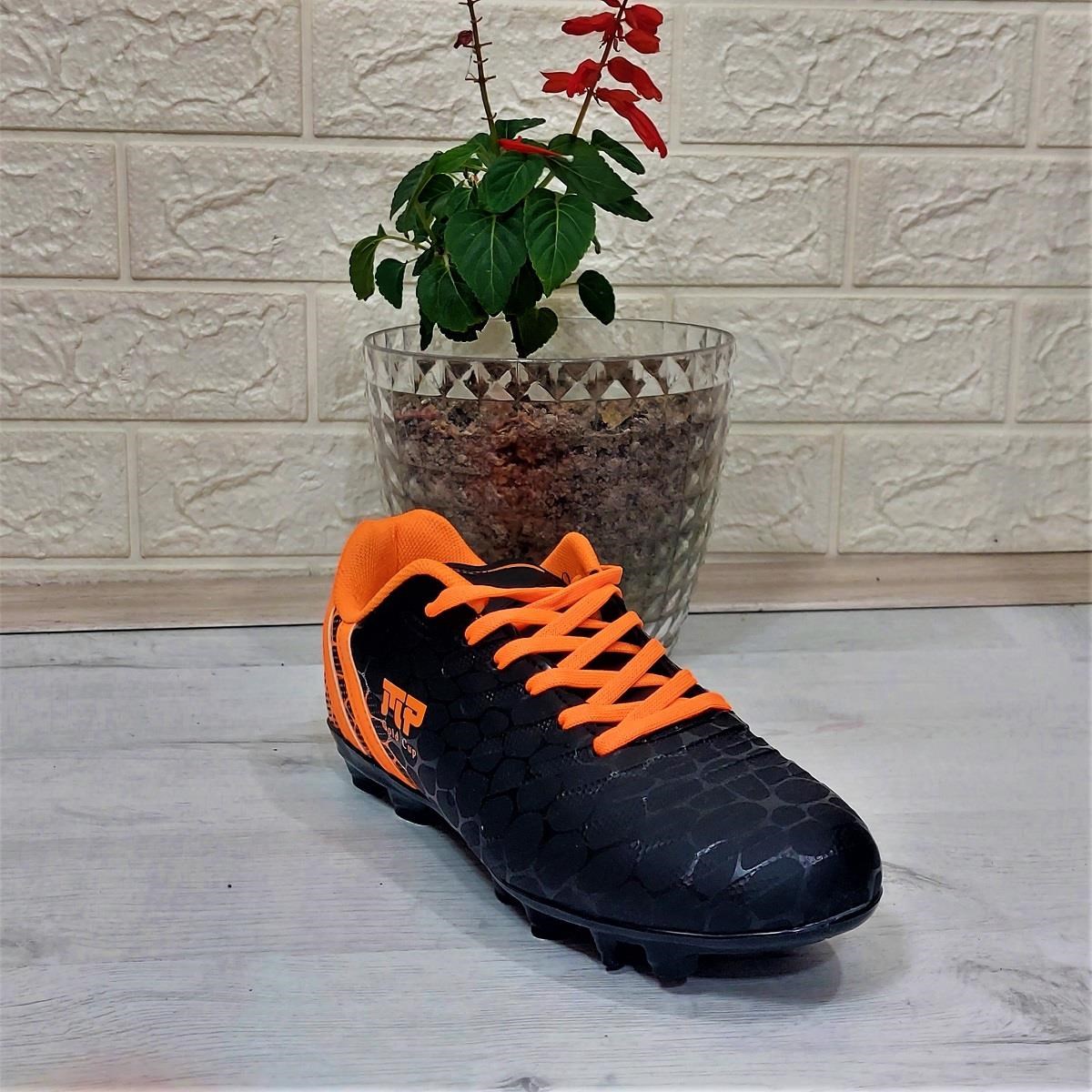 M.P 1357 Siyah-Turunucu Krampon Çimsaha Futbol Ayakkabı