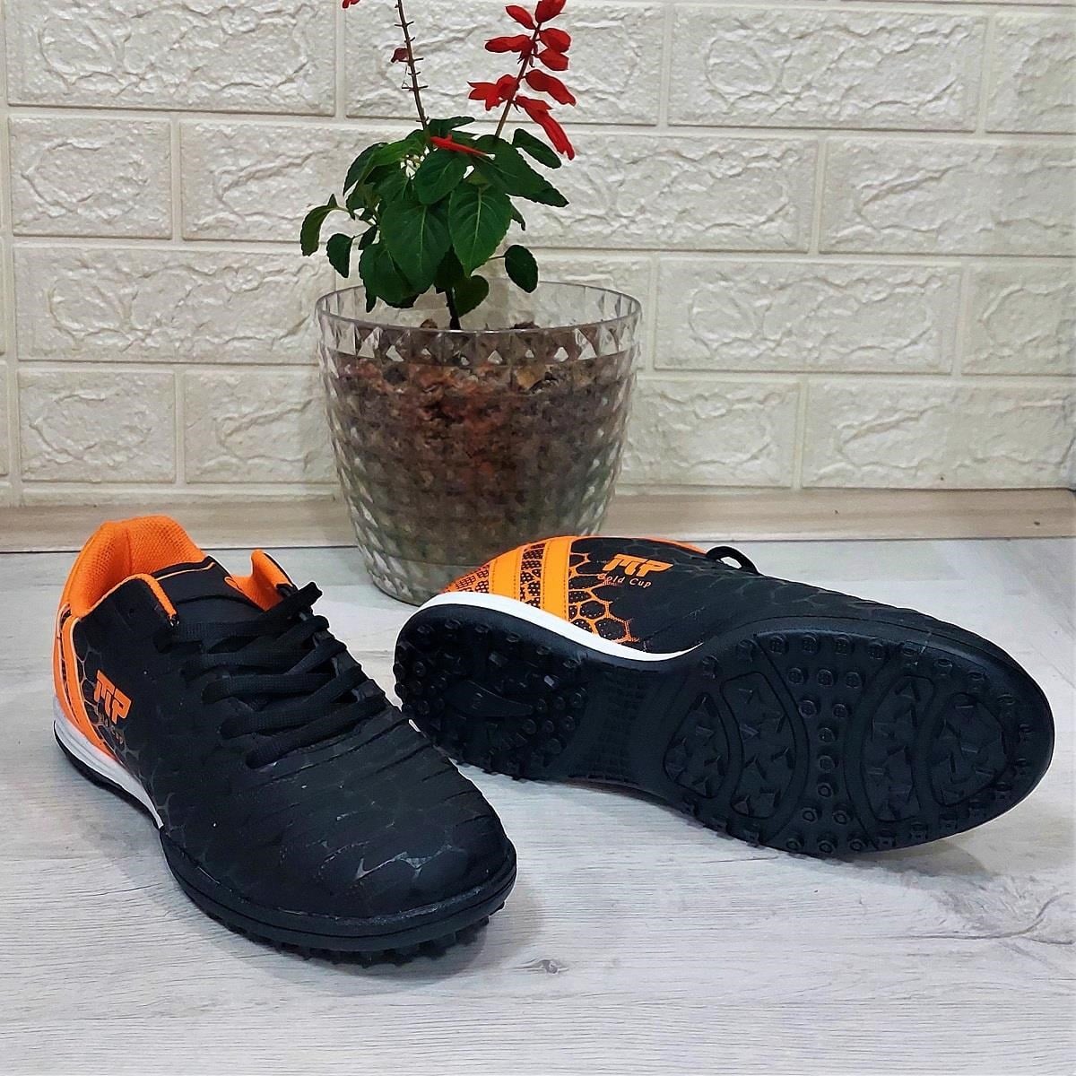 M.P 1356 Siyah-Turuncu Halısaha Futbol Ayakkabısı
