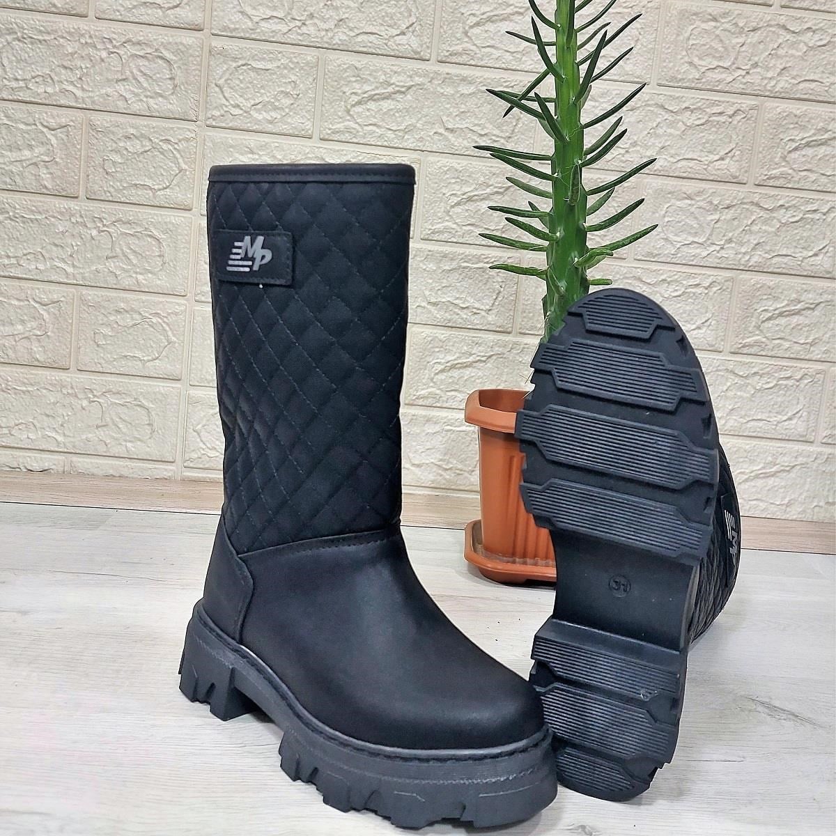 M.P One 3145 Siyah İçi Kürklü Fermuarlı 29cm Kız Çocuk Çizme