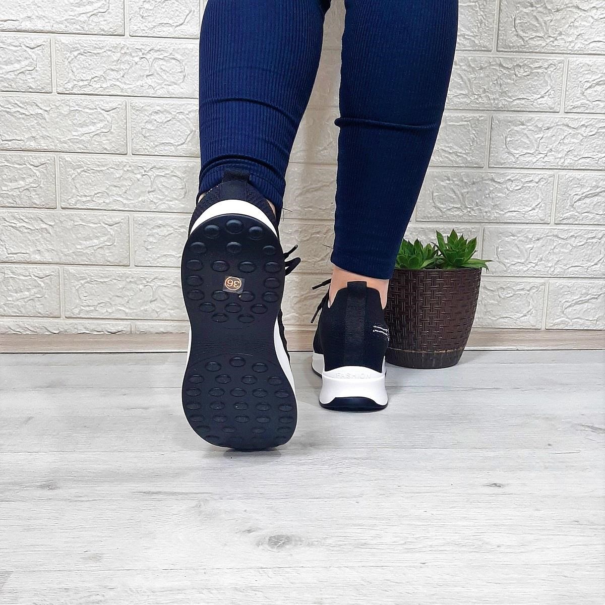 M.P 1669 Siyah İçten Gizli Topuk (7cm) Taşlı Bayan Spor Ayakkabı
