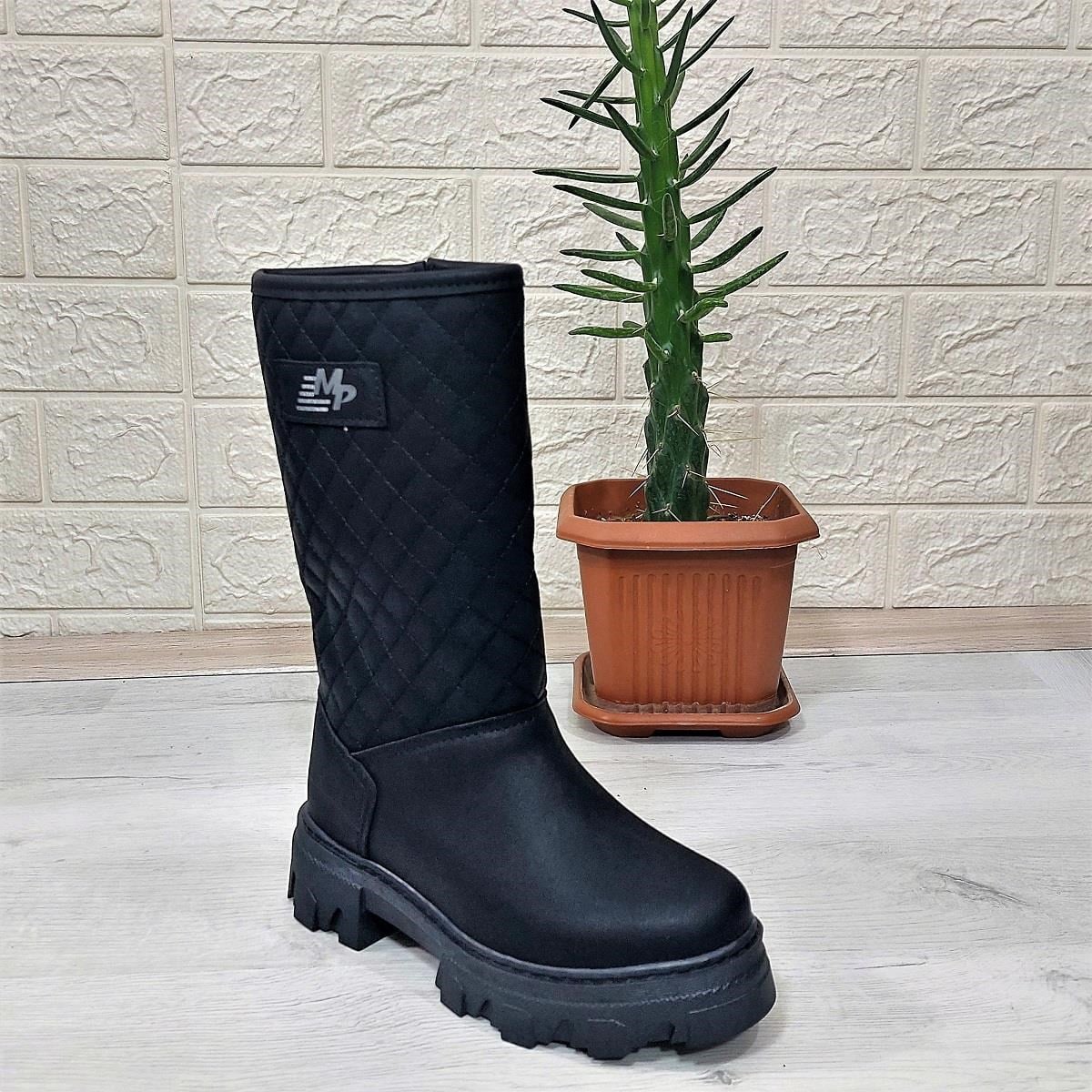 M.P One 3145 Siyah İçi Kürklü Fermuarlı 29cm Kız Çocuk Çizme