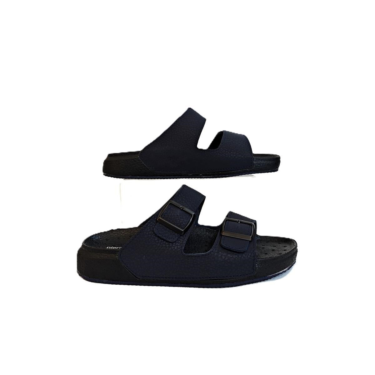 Pierre Cardin 7408 Lacivert Çift Tokalı Yumuşak Taban Erkek Terlik