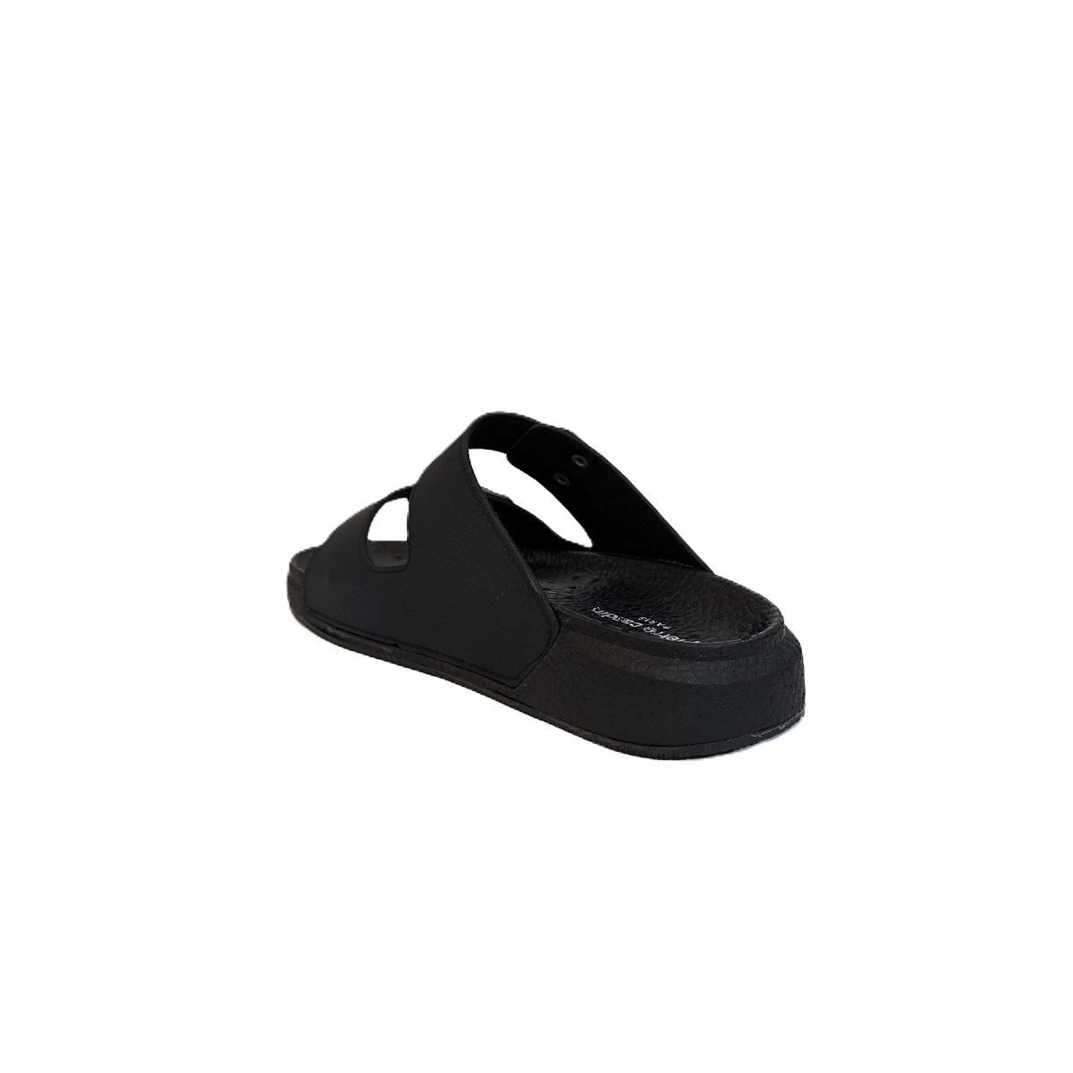 Pierre Cardin 7408 Siyah Çift Tokalı Yumuşak Taban Erkek Terlik