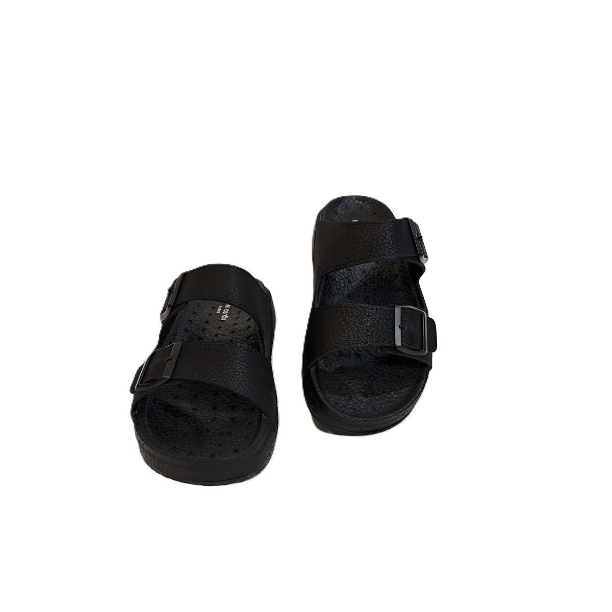 Pierre Cardin 7408 Siyah Çift Tokalı Yumuşak Taban Erkek Terlik