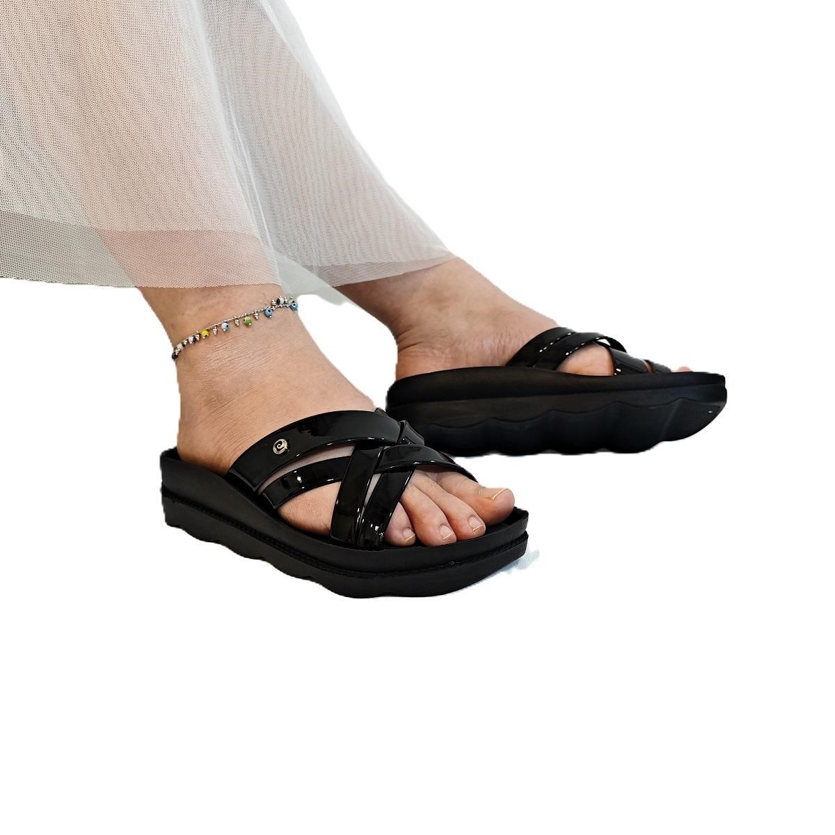 Pierre Cardin 7485 Siyah Rugan Bayan Terlik