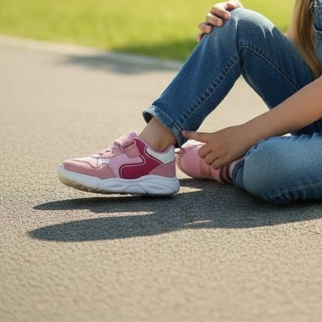 Wisco 018 Pembe Cırtlı Işıklı Bebe Kız Çocuk Spor Ayakkabı