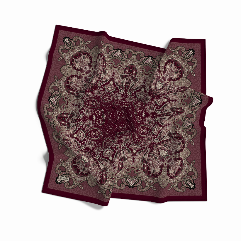 Karaca EşarpKOTON EŞARP ETNİK DESEN COTTON EŞARP - BORDO 