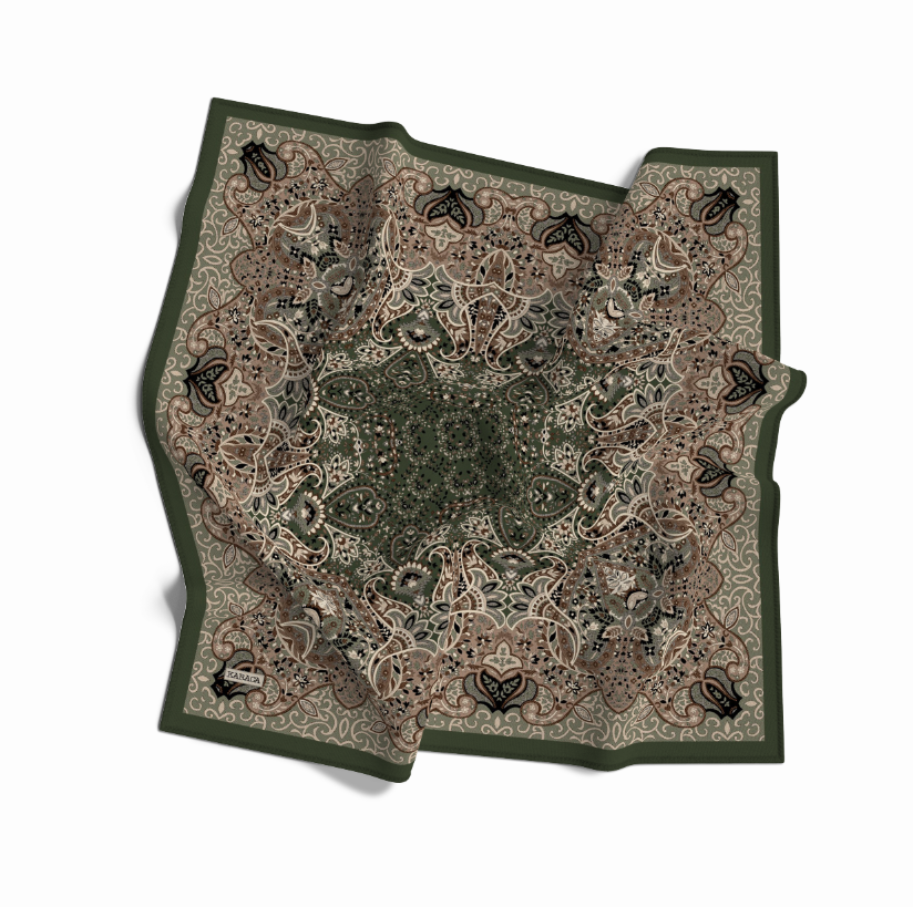 Karaca EşarpKOTON EŞARP ETNİK DESEN COTTON EŞARP - HAKİ 