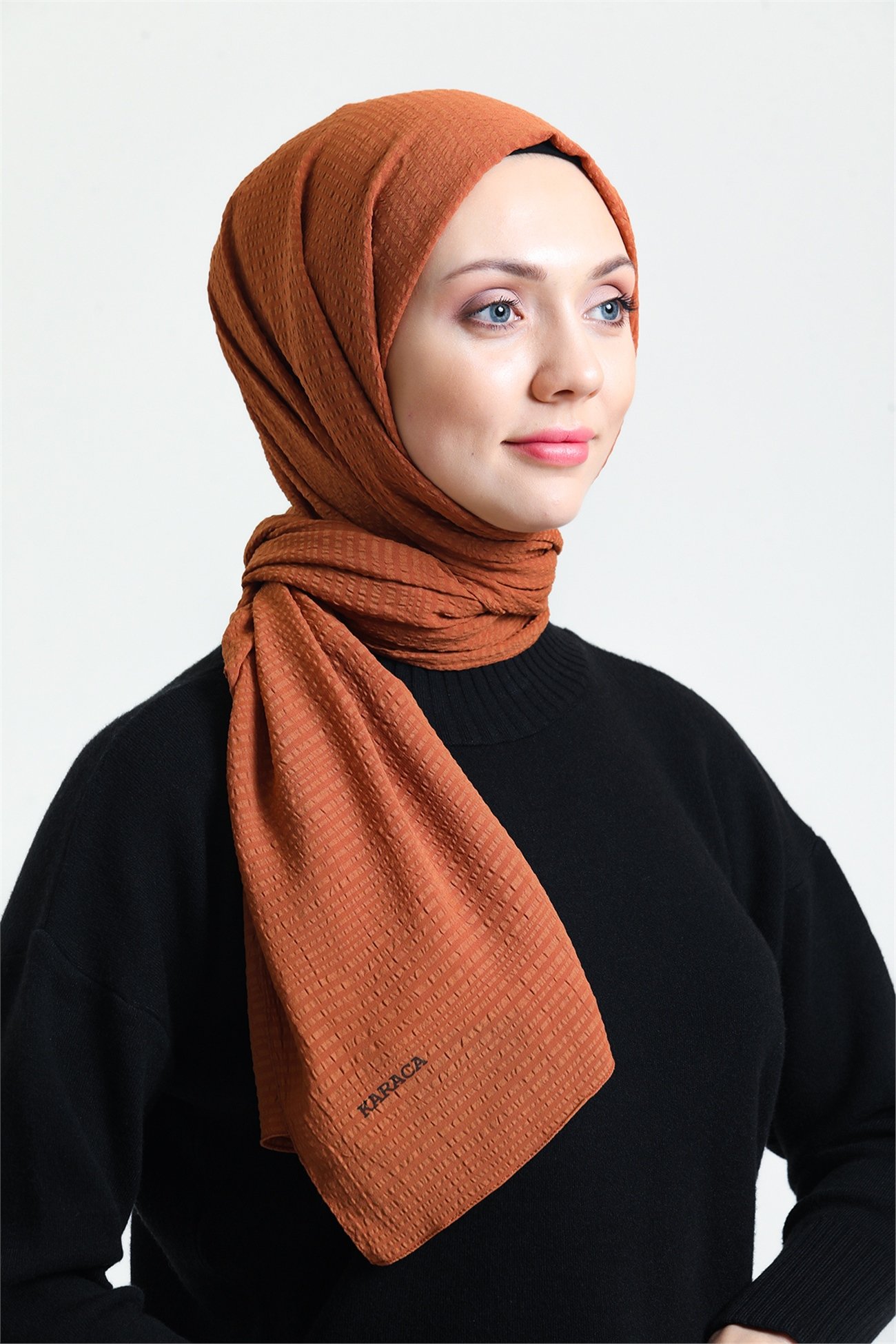 KARACAGOFRE ŞALKaraca Gofre Şal - BAKIR
