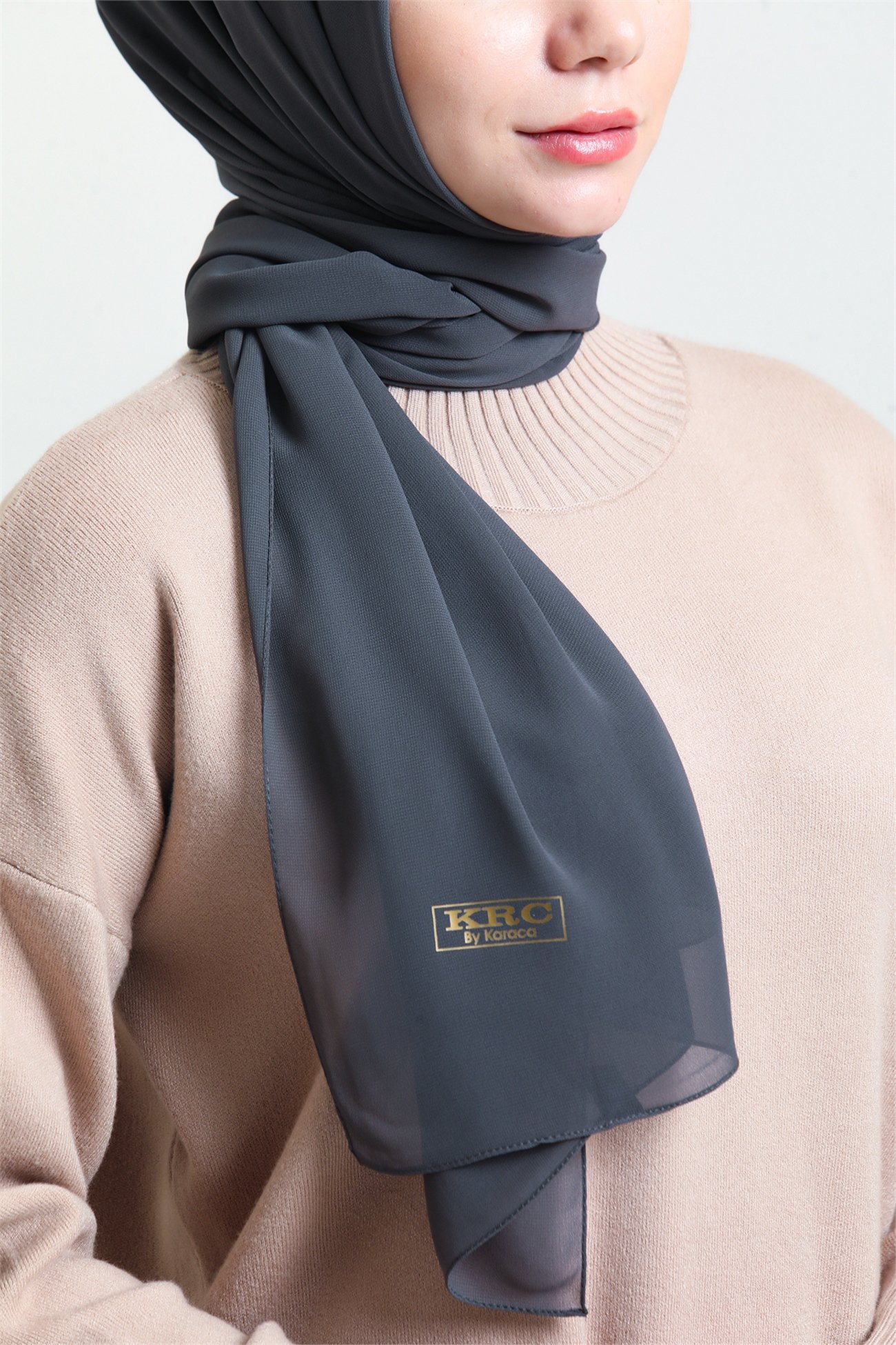 KARACANANO KREP ŞALKaraca Nano Krep Şal - FÜME