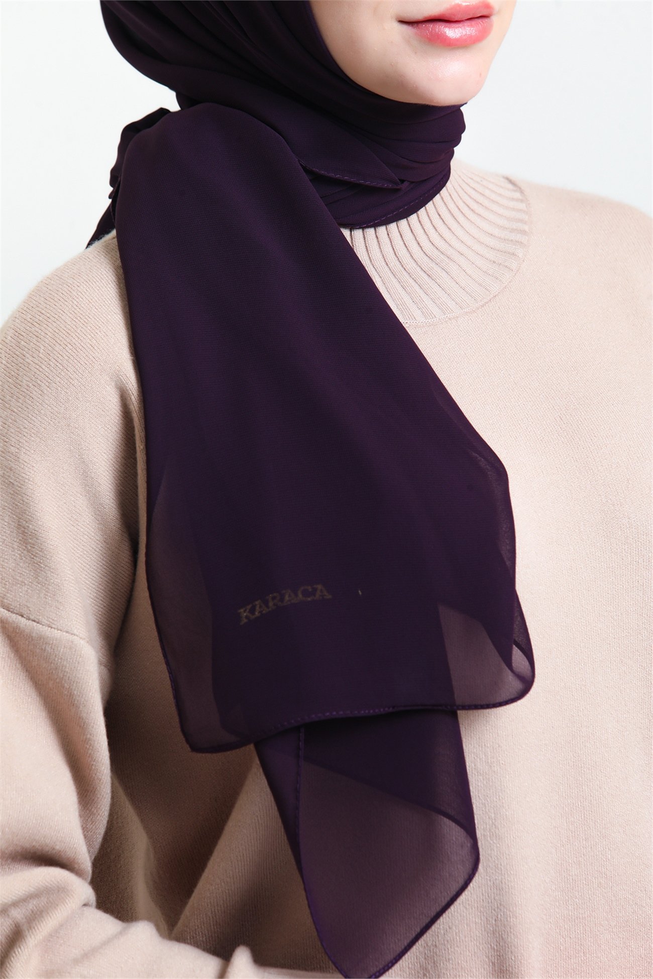 KARACANANO KREP ŞALKaraca Nano Krep Şal - MÜRDÜM