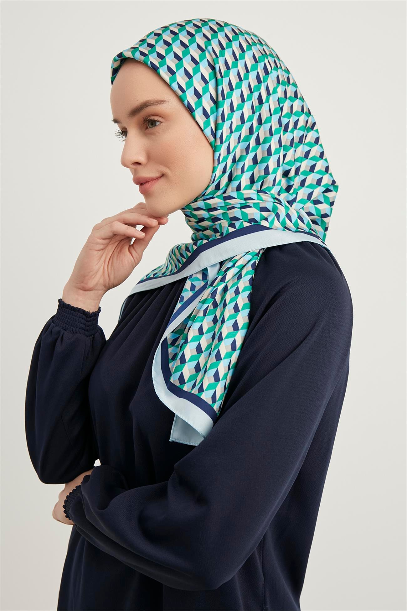 DiğerRAYON EŞARPKaraca Rayon Eşarp - BEBE MAVİ/YEŞİL