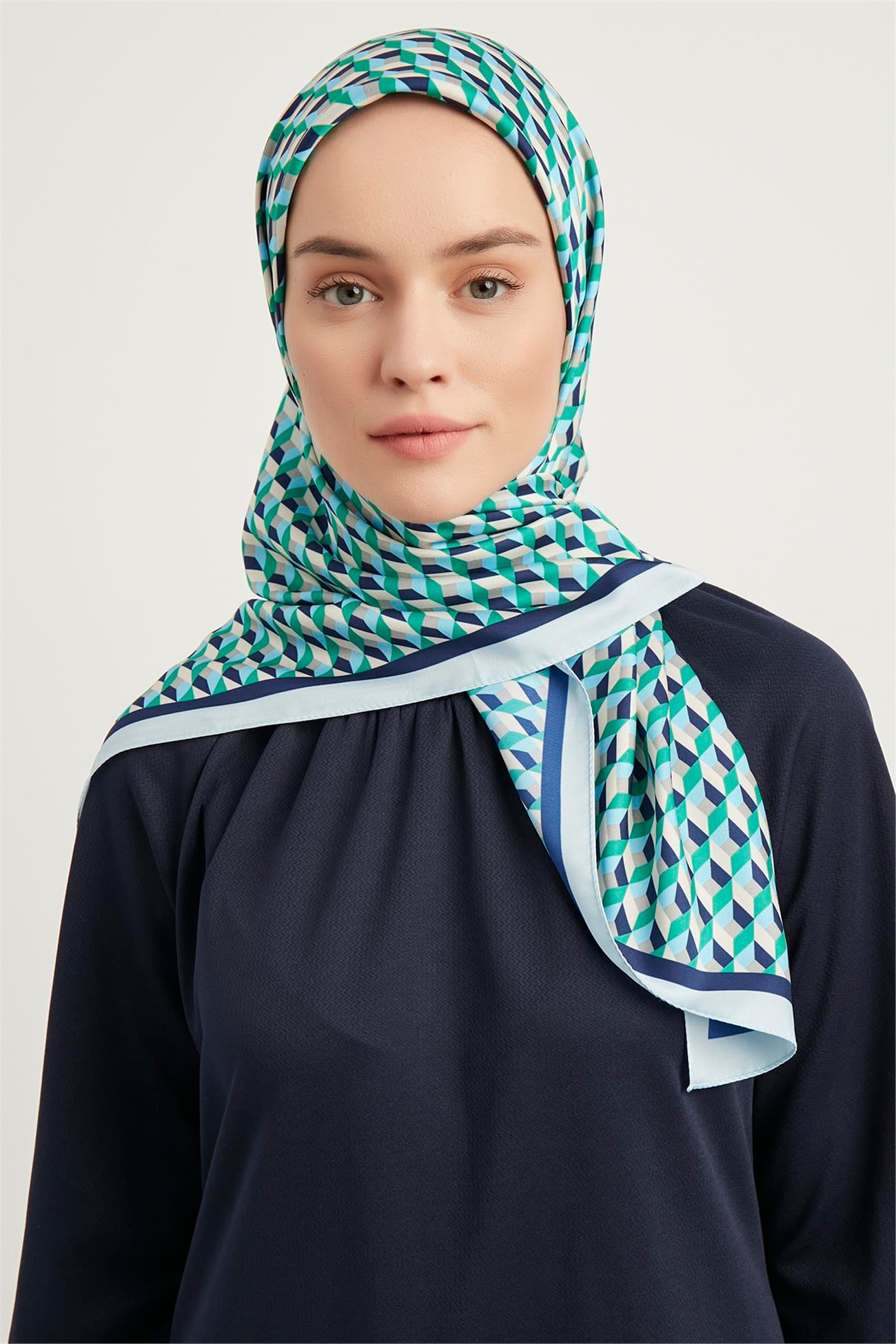 DiğerRAYON EŞARPKaraca Rayon Eşarp - BEBE MAVİ/YEŞİL