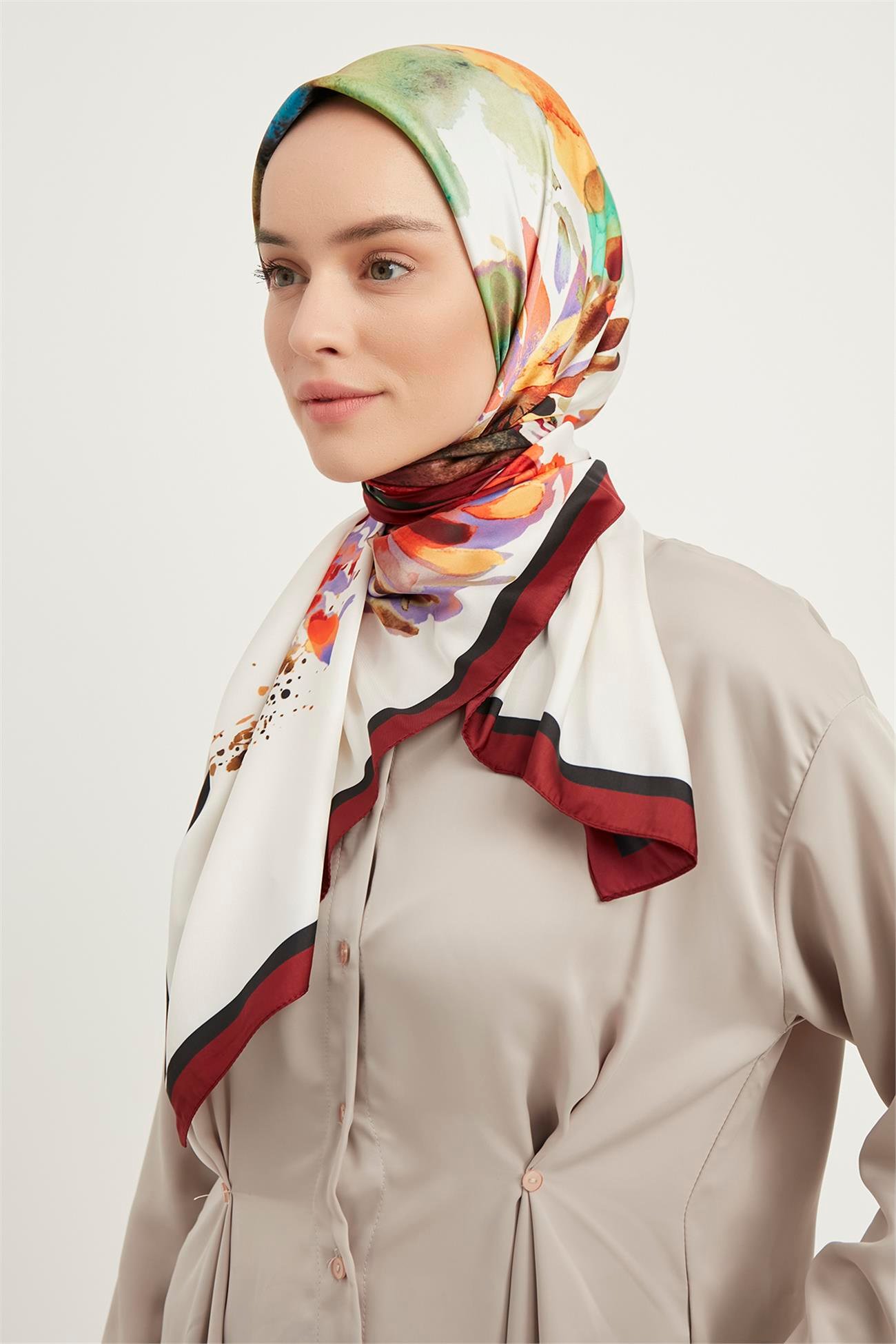 DiğerRAYON EŞARPKaraca Rayon Eşarp - BORDO/YEŞİL