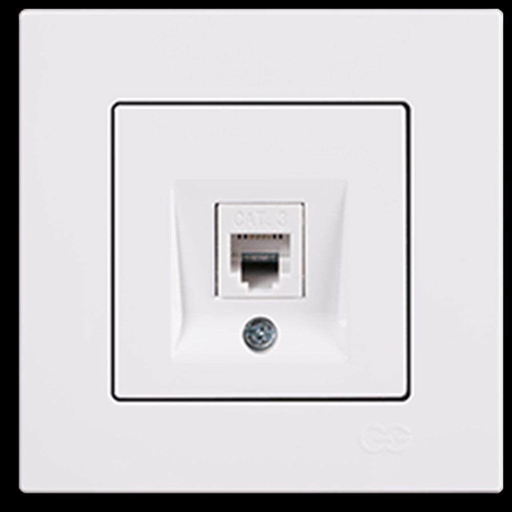 EGONA BEYAZ NÜMERİS TELEFON PRİZİ (CAT3) ÇERÇEVELİ