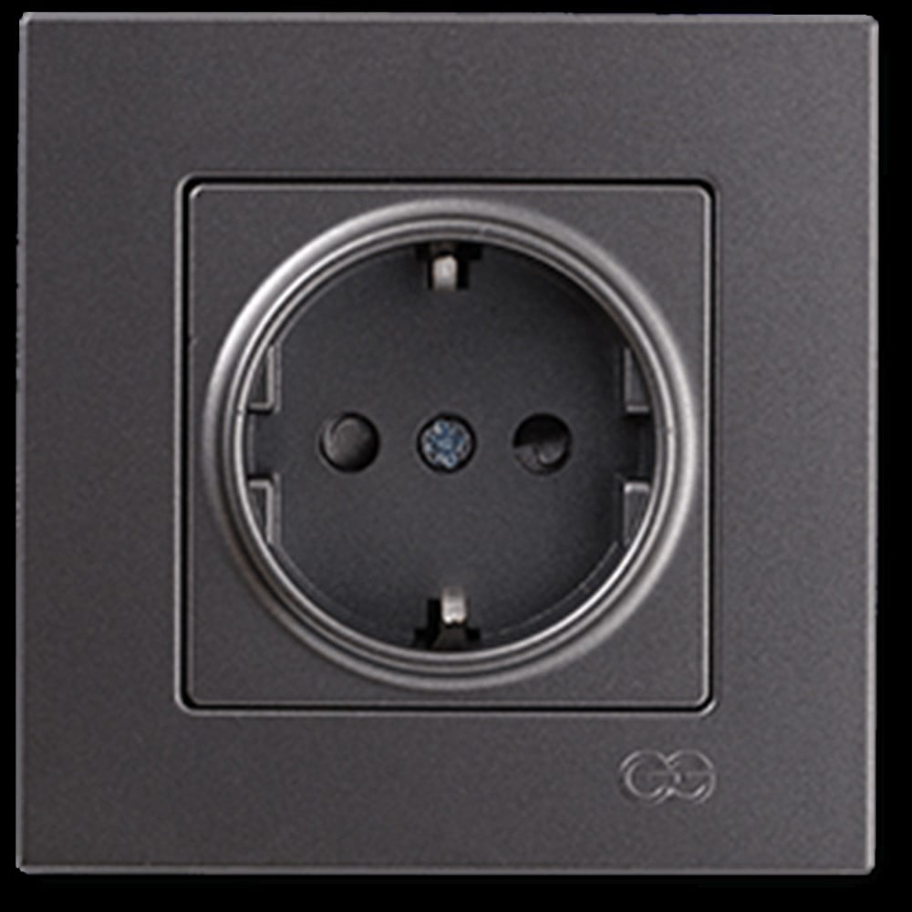 EQONA ÇOCUK KORUMALI TOPRAKLI PRİZ, FÜME