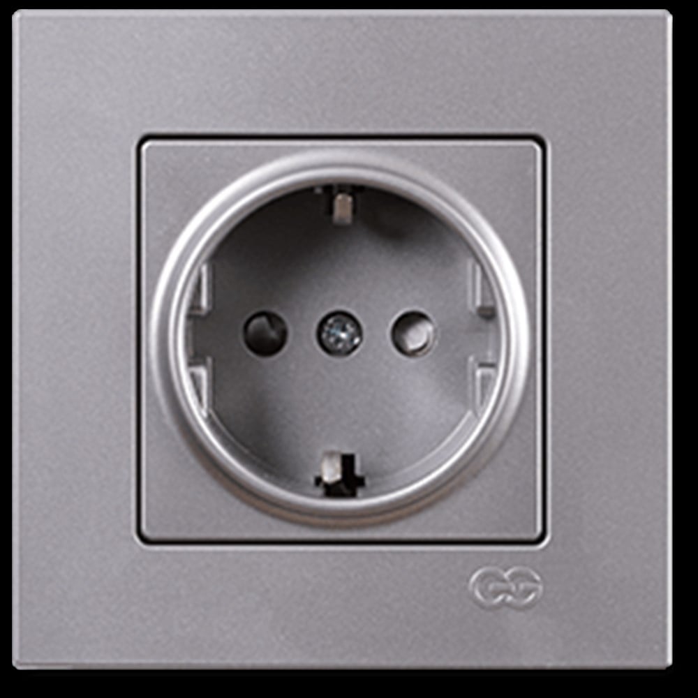 EQONA ÇOCUK KORUMALI TOPRAKLI PRİZ, GÜMÜŞ