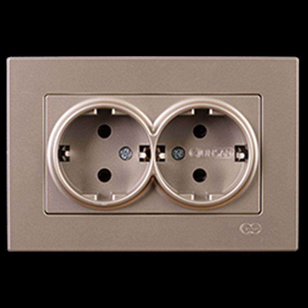 EQONA İKİLİ TOPRAKLI PRİZ, M.BEJ