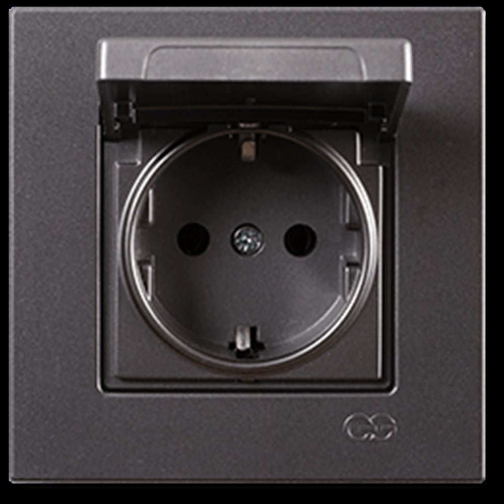 EQONA KAPAKLI TOPRAKLI PRİZ, FÜME