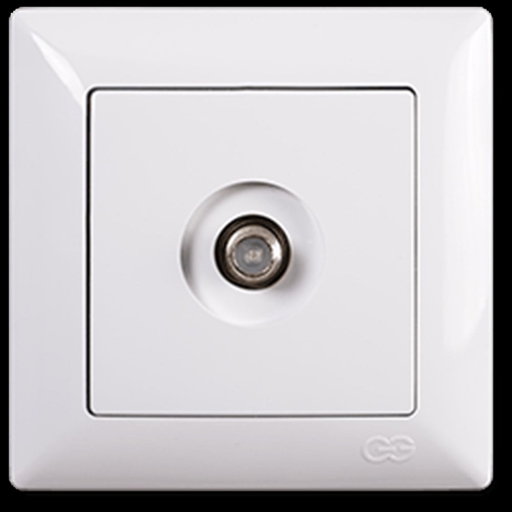 VİSAGE BEYAZ TEKLİ UYDU PRİZİ F KONNEKTÖRLÜ MEKANİZMA