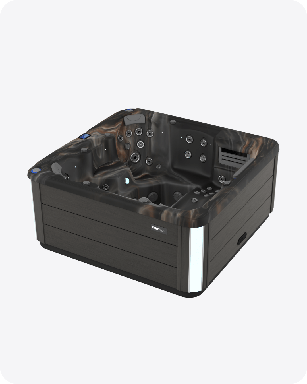 Electra 5 Kişilik Isıtmalı Dış Mekan Spa Jakuzi 220x220x93 cm Espresso