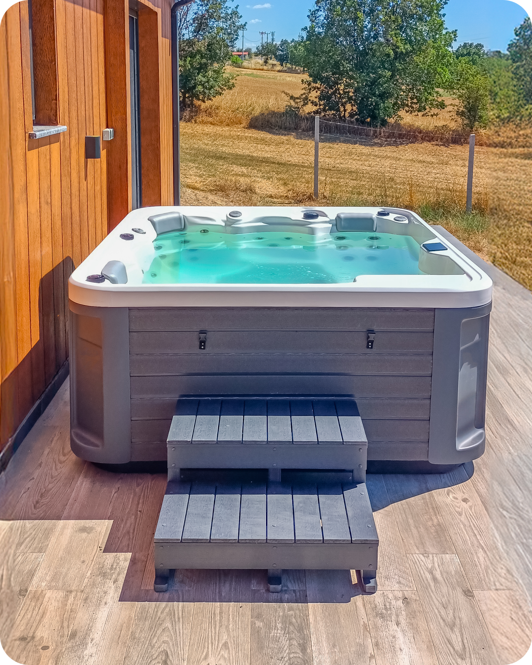Spa Jakuzi Merdiveni Antrasit